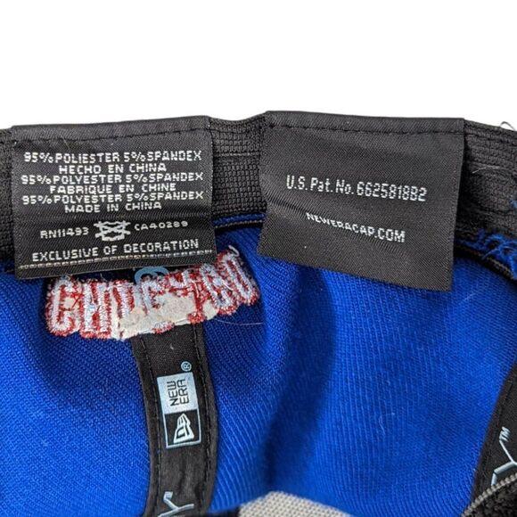 New Era 59Fifty Chicago Cubs MLB Blue Fitted Baseball Cap/Hat SZ Medium-Large - Picture 6 of 7